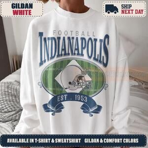 Indianapolis 90s Retro Graphic Oversized Game Day Fan Sweatshirt Icp06